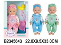 2345643 Пупс 30 см с акс., звуковые эффекты, в ассортименте, в/к 22*9,5*33 см, КИТАЙ, код 83502030069, штрихкод 465778585400, артикул 2345643