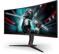 Монитор Игровой Aoc cu34g2x черно-красный