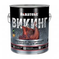 Акватекс Викинг (новый дизайн), гибридный лессирующий антисептик для дерева,  2,5 л (орех), Россия, код 0410316338, штрихкод 466000965086, артикул 65086