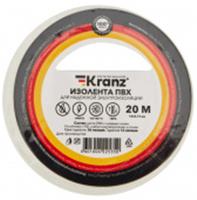 Изолента ПВХ 15мм/20м/0,13мм белая KRANZ, Китай, код 0580100026, штрихкод 460100422535, артикул KR-09-2601