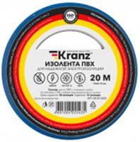 Изолента ПВХ 15мм/20м/0,13мм синяя KRANZ, Китай, код 0580100028, штрихкод 460100422543, артикул KR-09-2605