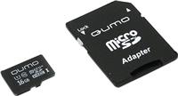 Карта Памяти Qumo microsdhc 16gb сlass 10 uhs-i с адаптером qm16gmicsdhc10u1