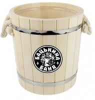 Запарник 12 л с пластиковой вставкой ТМ Бацькина баня,  липа, Россия, код 0160302062, штрихкод 460000000449, артикул