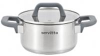 Кастрюля с крышкой 2,4 литра Servitta серия Porto, Китай, код 35001130125, штрихкод 300000049686, артикул Sr0307