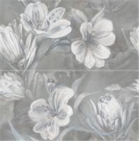 Кафельное панно 63х63 Azori Opale Grey Flower (2 элемента), Россия, код 0310900682, штрихкод 463008001344, артикул 588912003