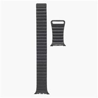 Ремешок - ApW Apple Watch 38/40/41 mm кожаный на магните (black) 100846