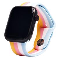 Ремешок - ApW Apple Watch 38/40/41 mm силикон на кнопке (002) (multicolor) 129773