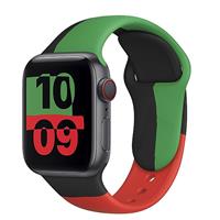 Ремешок - ApW Apple Watch 38/40/41 mm силикон на кнопке (005) (multicolor) 129919