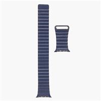 Ремешок - ApW Apple Watch 42/44/45/49 mm кожаный на магните (blue) 100851