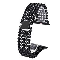 Ремешок - ApW Apple Watch 42/44/45/49 mm металл раскладывающаяся застежка (001) (black) 98961
