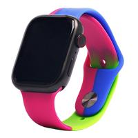 Ремешок - ApW Apple Watch 42/44/45/49 mm силикон (015) (multicolor) 202932