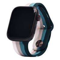Ремешок - ApW Apple Watch 42/44/45/49 mm силикон на кнопке (001) (multicolor) 129776