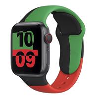 Ремешок - ApW Apple Watch 42/44/45/49 mm силикон на кнопке (005) (multicolor) 129905