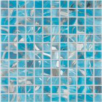 Мозаика стеклянная однотонная Vidrepur Oasis Blue №7102 (на сетке)