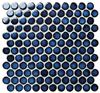 Мозаика керамогранитная однотонная Bonaparte Round midnight blue