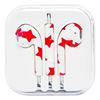 Проводные наушники с микрофоном вкладыши - MD827ZM Jack 3,5 (white/red) (EP15) 71351