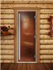 Дверь для сауны DoorWood (Дорвуд) 70x210 Престиж правая (бронза)