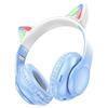 Bluetooth-наушники полноразмерные Hoco W42 Cat Ears (blue) 239680