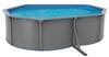 Морозоустойчивый бассейн PoolMagic Anthracite овальный 4.9x3.6x1.3 м (скиммер, шланги, подложка, тент)