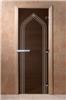 Дверь для сауны DoorWood (Дорвуд) 80x200 Основная серия Арка (графит) левая