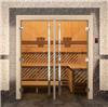 Дверь для сауны DoorWood (Дорвуд) 133х190 Престиж прозрачное стекло, двустворчатая