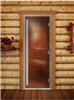 Дверь для сауны DoorWood (Дорвуд) 70x190 Престиж Pro бронза, левая