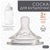 Соска для бутылочки, +3 мес, Natural, широкое горло 50мм., физиологическая №2 (№9824205)