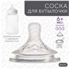 Соска для бутылочки, +6 мес(Х), Natural, широкое горло 50мм., физиологическая №4 (№9824207)