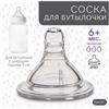Соска силиконовая, ШГ ?50мм, антиколик., +6 мес., быстрый поток (№9824228)