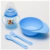 Набор для кормления: миска, бутылочка, вилка, ложка, цвет МИКС (№4724448)