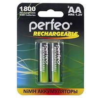 Аккумулятор AA Perfeo R6 (2-BL) Ni-MH 1800 mAh (2/60) .. 58608