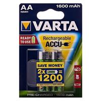Аккумулятор AA Varta R6 Ni-MH (1600 mAh) (2-BL) (10/100) Pre-Ch .. 77128