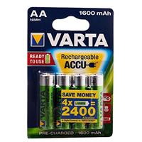 Аккумулятор AA Varta R6 R2U Ni-MH (1600 mAh) (4-BL) (40/100) .. 92410