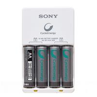 Зарядное устройство Sony BCG-34HH4EN +4 HR6 2500 mAh (повр. уп.) (white) 223182