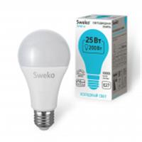 Лампа 25W Светодиодная SWEKO 42 серия 42LED-A70--230-4000K-E28, КИТАЙ, код 05103010079, штрихкод 468000638697, артикул 38697