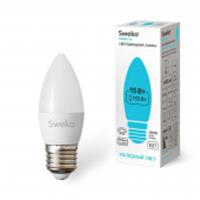 Лампа 15W Светодиодная лампа SWEKO 42 серия 42LED-C35-15W-230-4000K-E28, КИТАЙ, код 05103020043, штрихкод 468000638833, артикул 38833