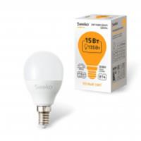 Лампа 15W Светодиодная SWEKO 42 серия 42LED-G45-15W-230-3000K-E14, КИТАЙ, код 05103050055, штрихкод 468000638849, артикул 38849
