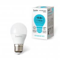 Лампа 15W Светодиодная SWEKO 42 серия 42LED-G45-15W-230-4000K-E27, КИТАЙ, код 0510305134, штрихкод 468000638242, артикул 38242
