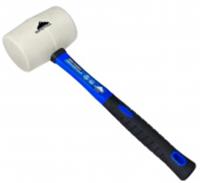Vertextools киянка резиновая 225г. белая резина, фибергласовая рукоятка 10-45-225, КИТАЙ, код 0660300077, штрихкод 463017100020, артикул 10-45-225
