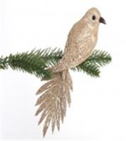 Украшение новогоднее Птица l=19см на прищепке шампань арт.10123-1815 Код271876, КИТАЙ, код 75002092774, штрихкод 468046619796, артикул 271876