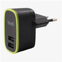 Адаптер Сетевой budi M8J056E(NC) 2USB 2,4A/10W (black) 70585