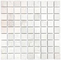 Мозаика каменная однотонная ORRO mosaic TRAVERTINE GRAY TUM (30х30)