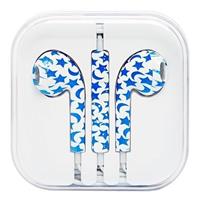 Проводные наушники с микрофоном вкладыши - MD827ZM Jack 3,5 (white/blue) (EP13) 71349