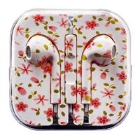 Проводные наушники с микрофоном вкладыши - MD827ZM Jack 3,5 (white/pink) (EP10) 54844