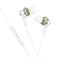 Проводные наушники с микрофоном внутриканальные Borofone BM90 Miller Lightning (white) 234682