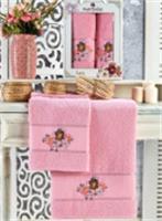 Комплект полотенец MERZUKA махр. в короб. (50x90/1)(70х140/1) 2 шт. LARA (светло-розовый), ТУРЦИЯ, код 01207050816, штрихкод 868107242722, артикул 11782