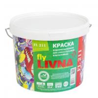 Краска водоэмульсионная акриловая для стен и потолков LIVNA FL211 база А (10 л) Б, РОССИЯ, код 0410206047, штрихкод 463003821759, артикул 60647
