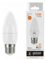 Лампа Gauss Elementary Свеча 12W 950lm 3000K E27 LED, КИТАЙ, код 05103020081, штрихкод 462718448926, артикул 30212