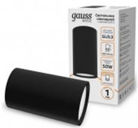 Светильник Gauss Basic, накладной, под лампу GU5.3, черный, КИТАЙ, код 05213020179, штрихкод 461012256394, артикул HD063