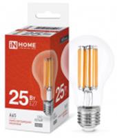 Лампа A65-deco 25Вт 230В Е27 4000К 2480Лм прозрачная IN HOME, КИТАЙ, код 05103260156, штрихкод 469061205594, артикул 4690612055947